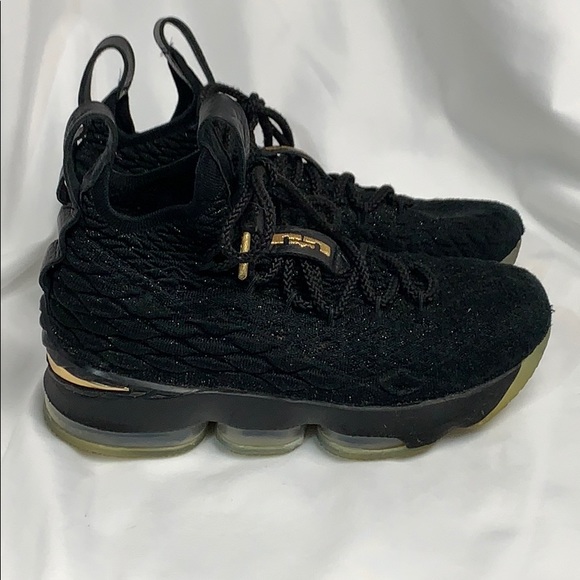 lebron james black and gold sneakers